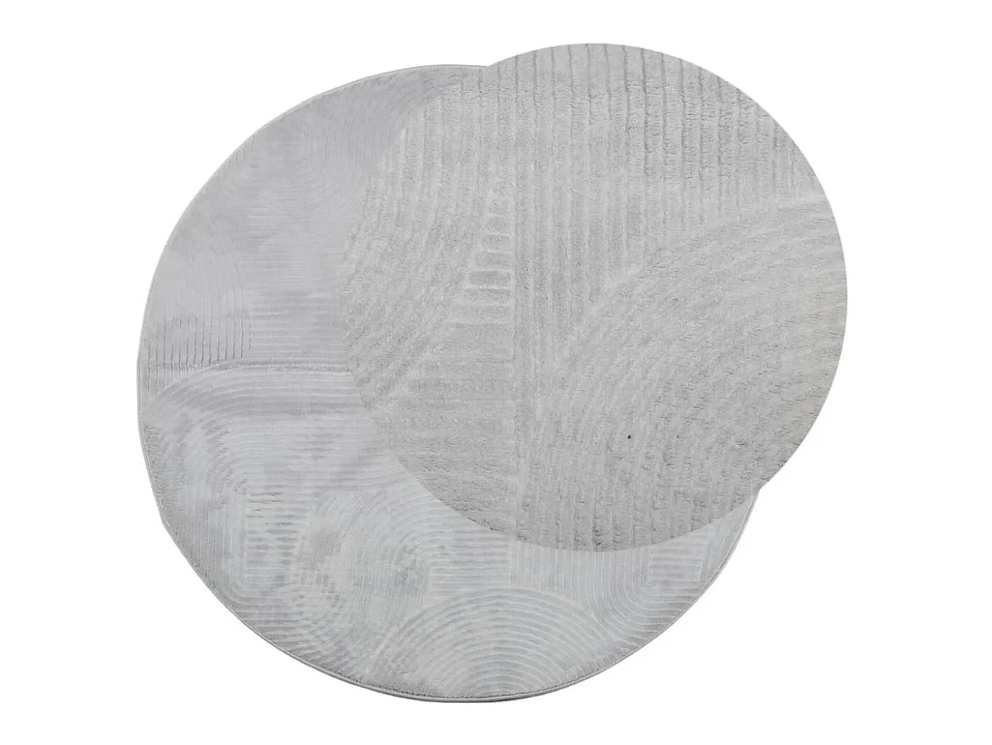 Alfombra de pelo corto look escandinavo IZA Ø 160 cm ES75877 Gris Outlet