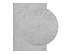 Clearance Alfombra de pelo corto look escandinavo IZA 140x200 cm ES10378 Gris