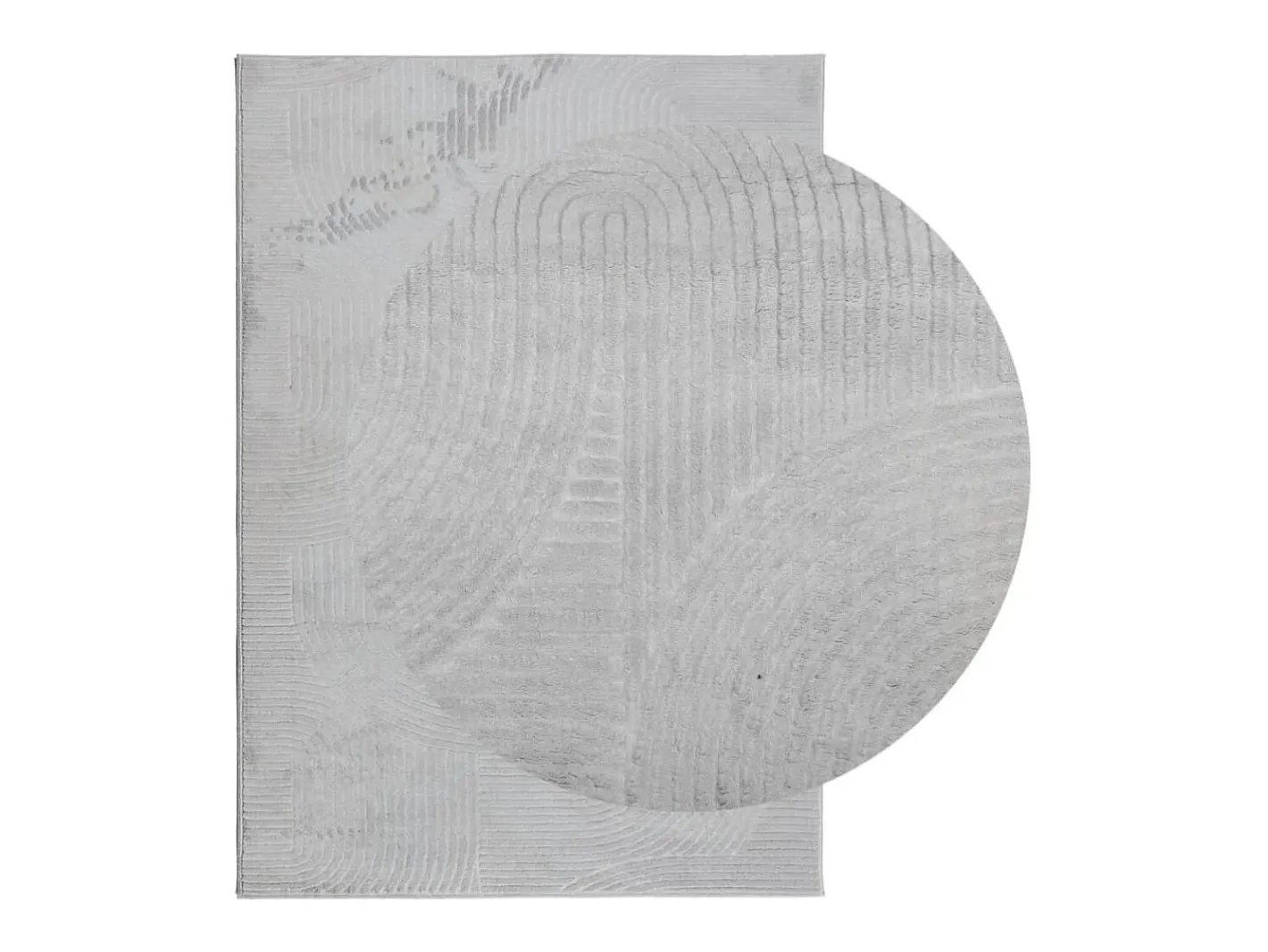 Clearance Alfombra de pelo corto look escandinavo IZA 140x200 cm ES10378 Gris