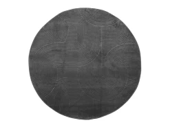 Discount Alfombra de pelo corto look escandinavo IZA antracita Ø 120 cm ES98425 Gris antracita