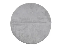 Alfombra de pelo corto look escandinavo IZA Ø 100 cm ES96241 Gris Outlet