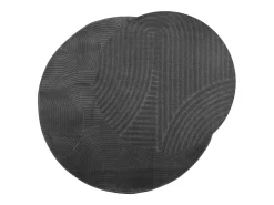 Clicnbuy Alfombra de pelo corto look escandinavo IZA antracita Ø 120 cm Gris antracita Online