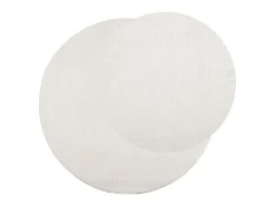 Alfombra de pelo corto look escandinavo IZA Ø 100 cm ES63145 Crema Clearance