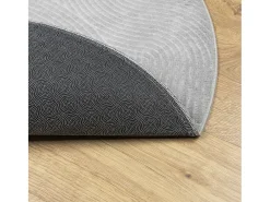 Alfombra de pelo corto look escandinavo IZA Ø 80 cm ES52461 Gris Discount
