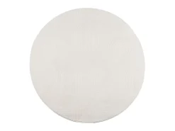 Alfombra de pelo corto look escandinavo IZA Ø 120 cm ES89416 Crema