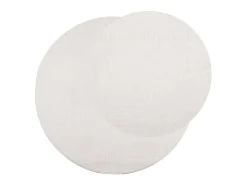 Alfombra de pelo corto look escandinavo IZA Ø 120 cm ES89416 Crema