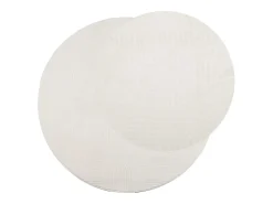 Clicnbuy Alfombra Redonda-Alfombra de pelo corto look escandinavo IZA Ø 160 cm Crema