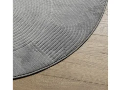 Best Clicnbuy Alfombra de pelo corto look escandinavo IZA Ø 80 cm Gris
