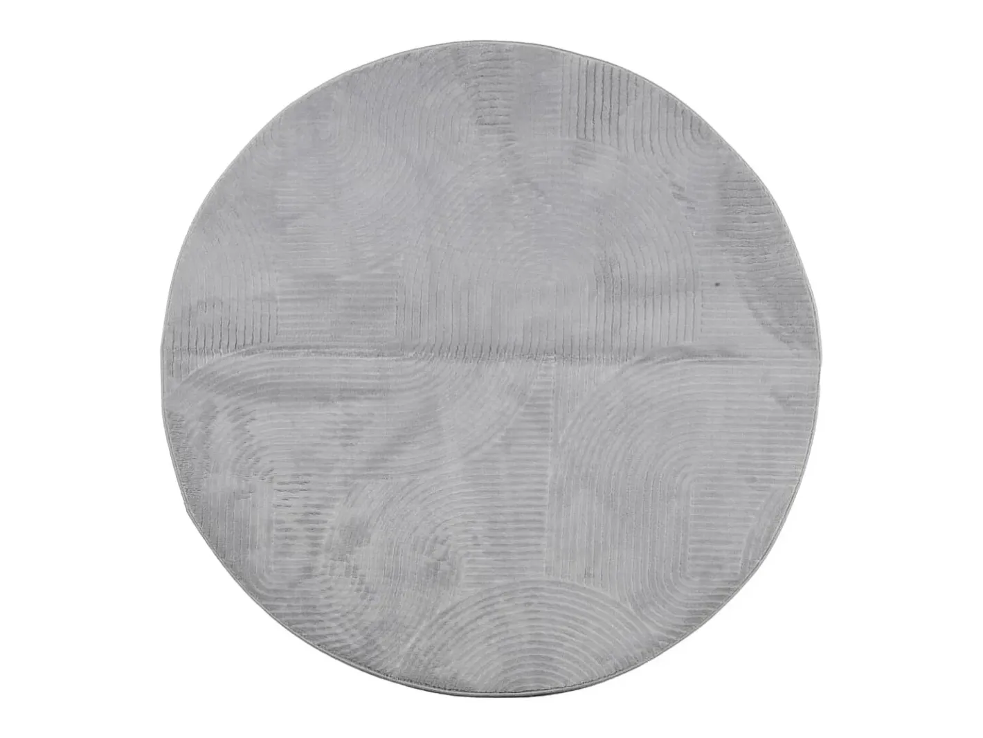 Clicnbuy Alfombra Redonda-Alfombra de pelo corto look escandinavo IZA Ø 100 cm Gris
