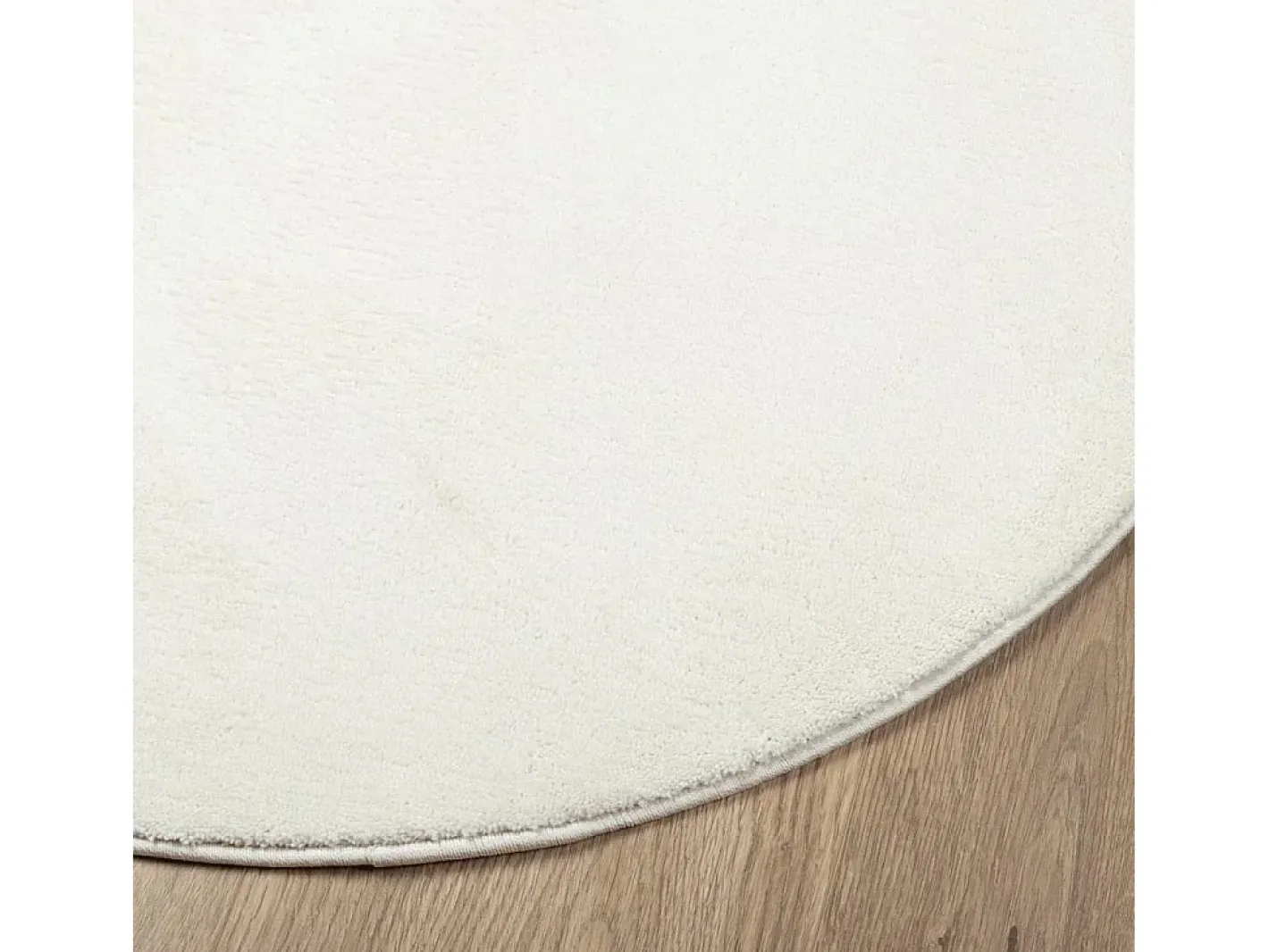 Clicnbuy Alfombra Redonda-Alfombra de pelo corto OVIEDO Ø 200 cm Crema