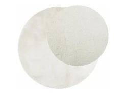 Clicnbuy Alfombra Redonda-Alfombra de pelo corto OVIEDO Ø 200 cm Crema