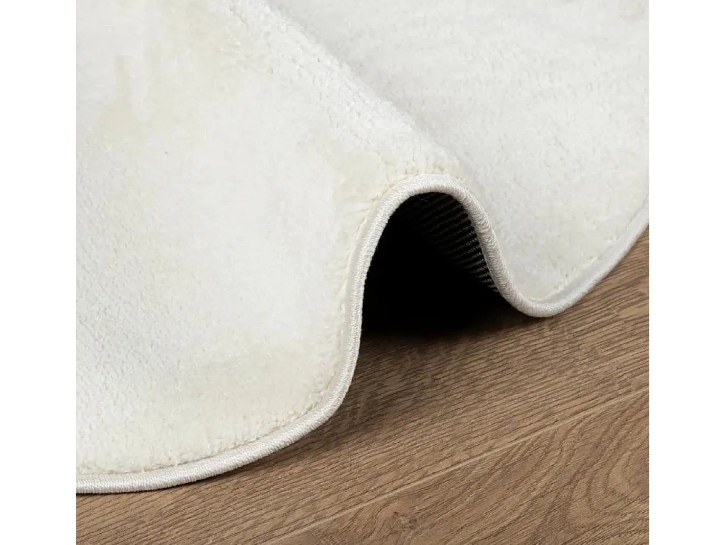 Clicnbuy Alfombra Redonda-Alfombra de pelo corto OVIEDO Ø 200 cm Crema