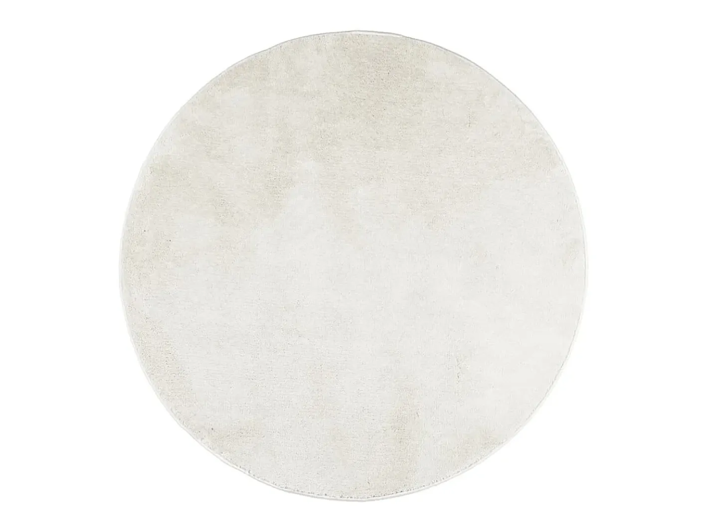 Clicnbuy Alfombra Redonda-Alfombra de pelo corto OVIEDO Ø 200 cm Crema