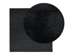 Alfombra de pelo corto OVIEDO negra 200x200 cm Negro Best