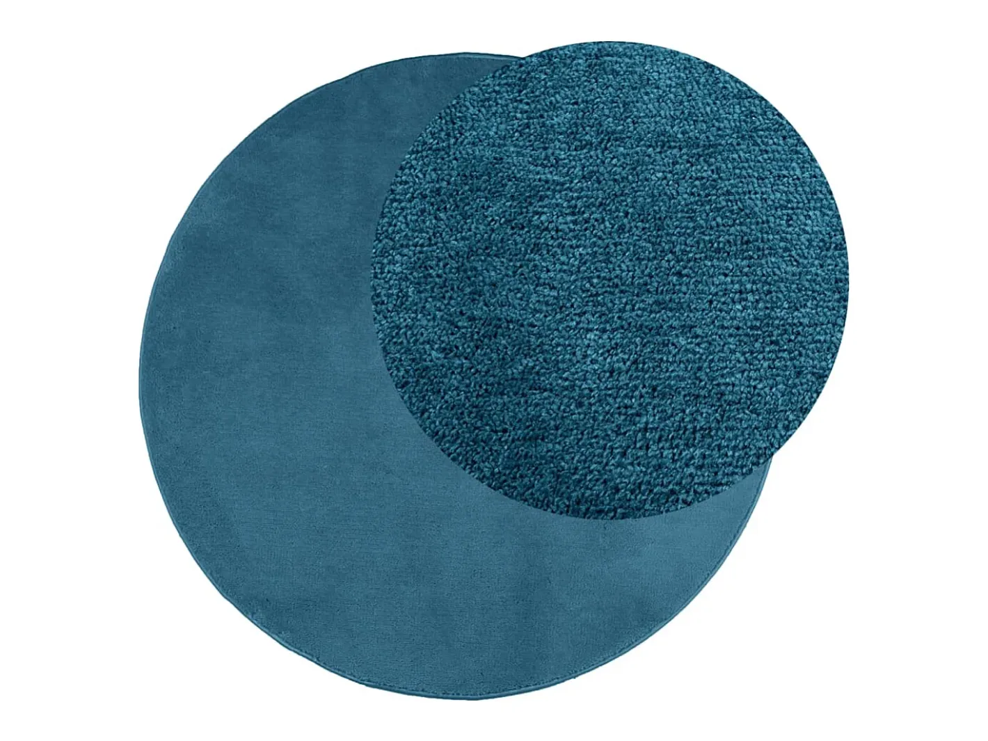 Clicnbuy Alfombra Redonda-Alfombra de pelo corto OVIEDO turquesa Ø 160 cm Azul