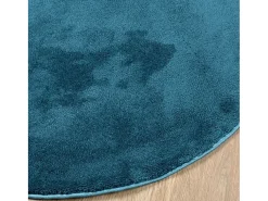 Clicnbuy Alfombra Redonda-Alfombra de pelo corto OVIEDO turquesa Ø 160 cm Azul