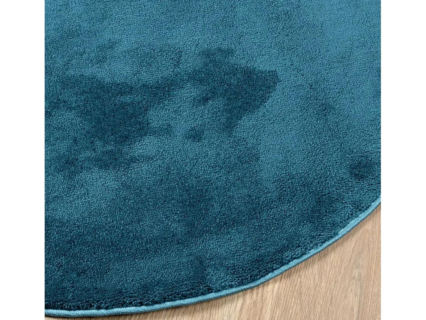 Clicnbuy Alfombra Redonda-Alfombra de pelo corto OVIEDO turquesa Ø 160 cm Azul