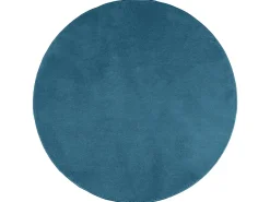 Clicnbuy Alfombra Redonda-Alfombra de pelo corto OVIEDO turquesa Ø 160 cm Azul