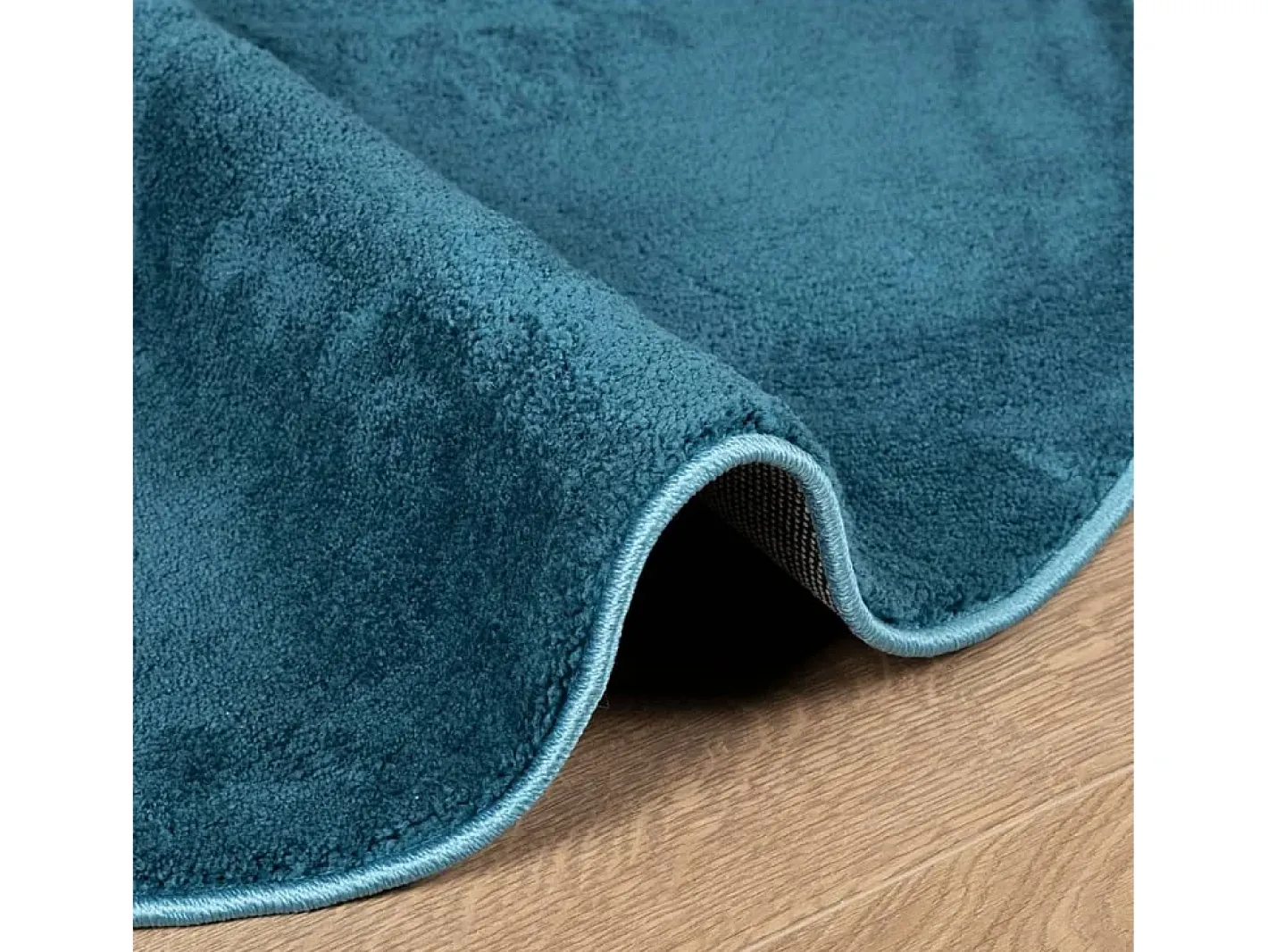 Clicnbuy Alfombra Redonda-Alfombra de pelo corto OVIEDO turquesa Ø 160 cm Azul