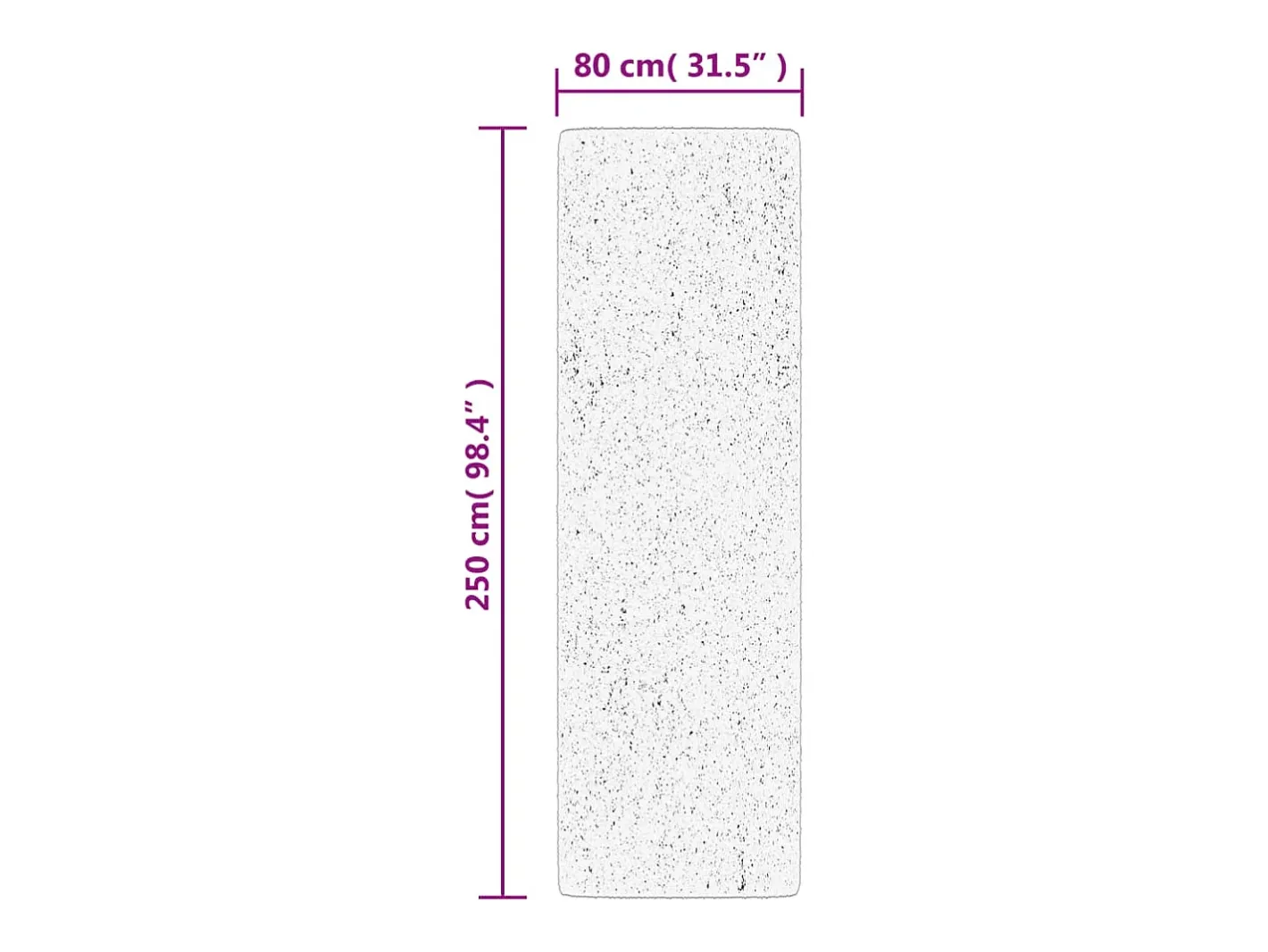 Alfombra De Cocina-Alfombra de pelo corto OVIEDO 80x250 cm Gris