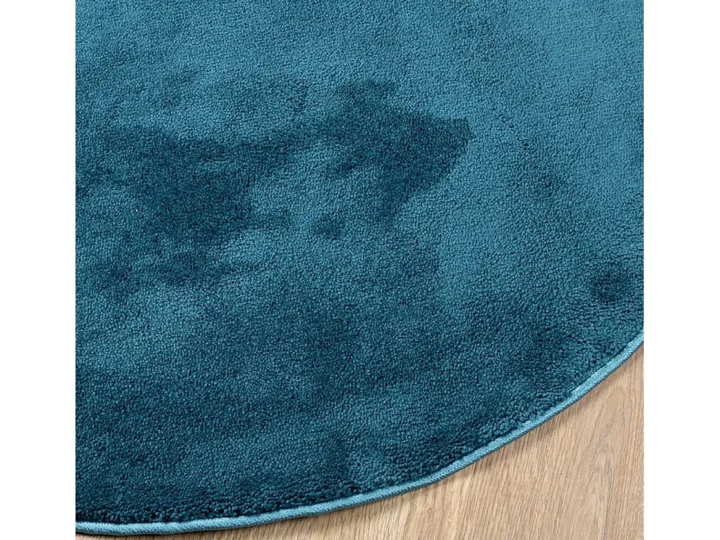 Sale Alfombra de pelo corto OVIEDO turquesa Ø 120 cm Azul