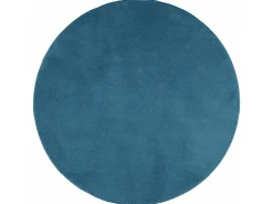 Sale Alfombra de pelo corto OVIEDO turquesa Ø 120 cm Azul