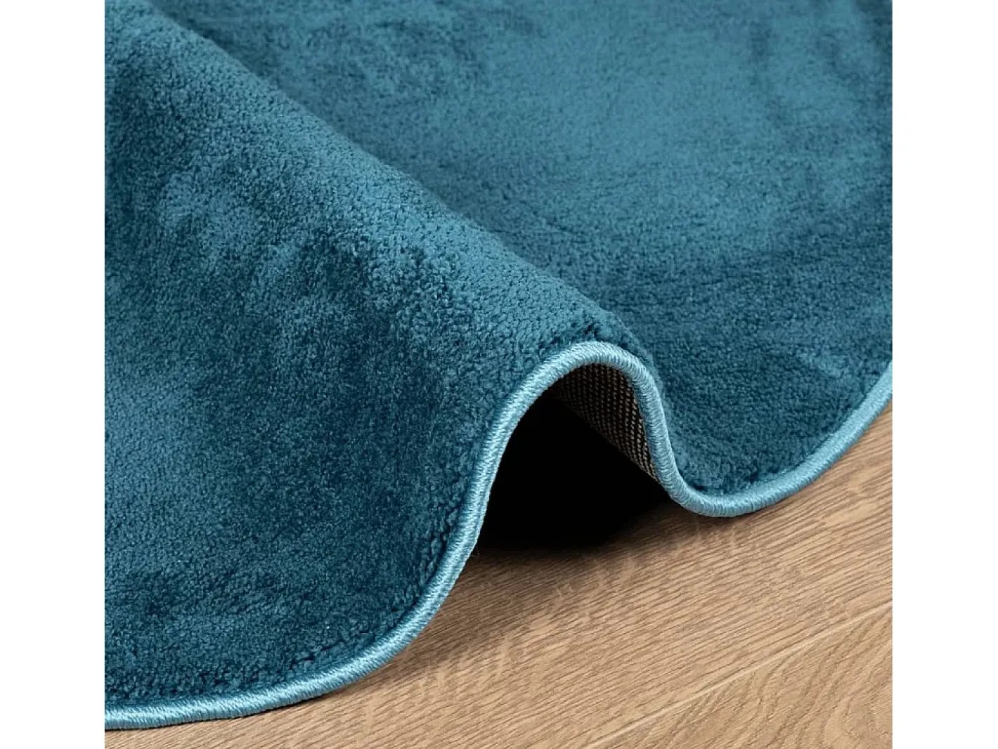 Sale Alfombra de pelo corto OVIEDO turquesa Ø 120 cm Azul