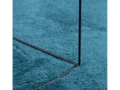 Sale Alfombra de pelo corto OVIEDO turquesa Ø 120 cm Azul