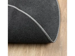 Clicnbuy Alfombra de pelo corto OVIEDO Ø 120 cm Gris antracita Discount