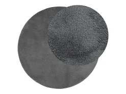 Clicnbuy Alfombra de pelo corto OVIEDO Ø 120 cm Gris antracita Discount