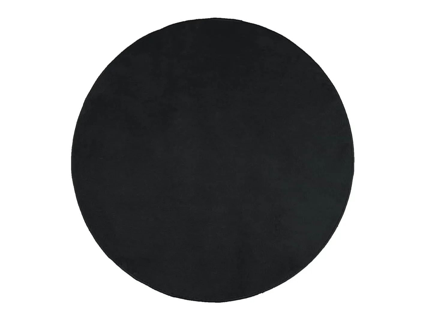 Clicnbuy Alfombra de pelo corto OVIEDO Ø 160 cm Negro Discount