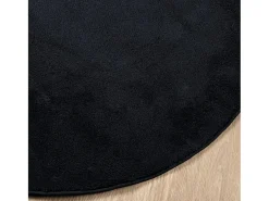 Clicnbuy Alfombra de pelo corto OVIEDO Ø 160 cm Negro Discount