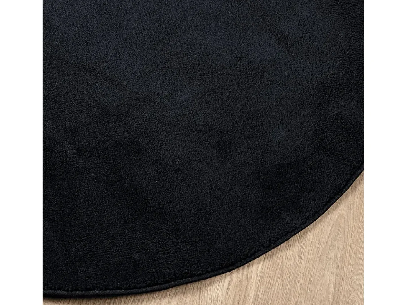 Clicnbuy Alfombra de pelo corto OVIEDO Ø 160 cm Negro Discount