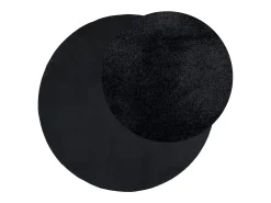 Best Clicnbuy Alfombra de pelo corto OVIEDO Ø 200 cm Negro
