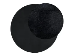 Alfombra de pelo corto OVIEDO negra Ø 120 cm Negro Best