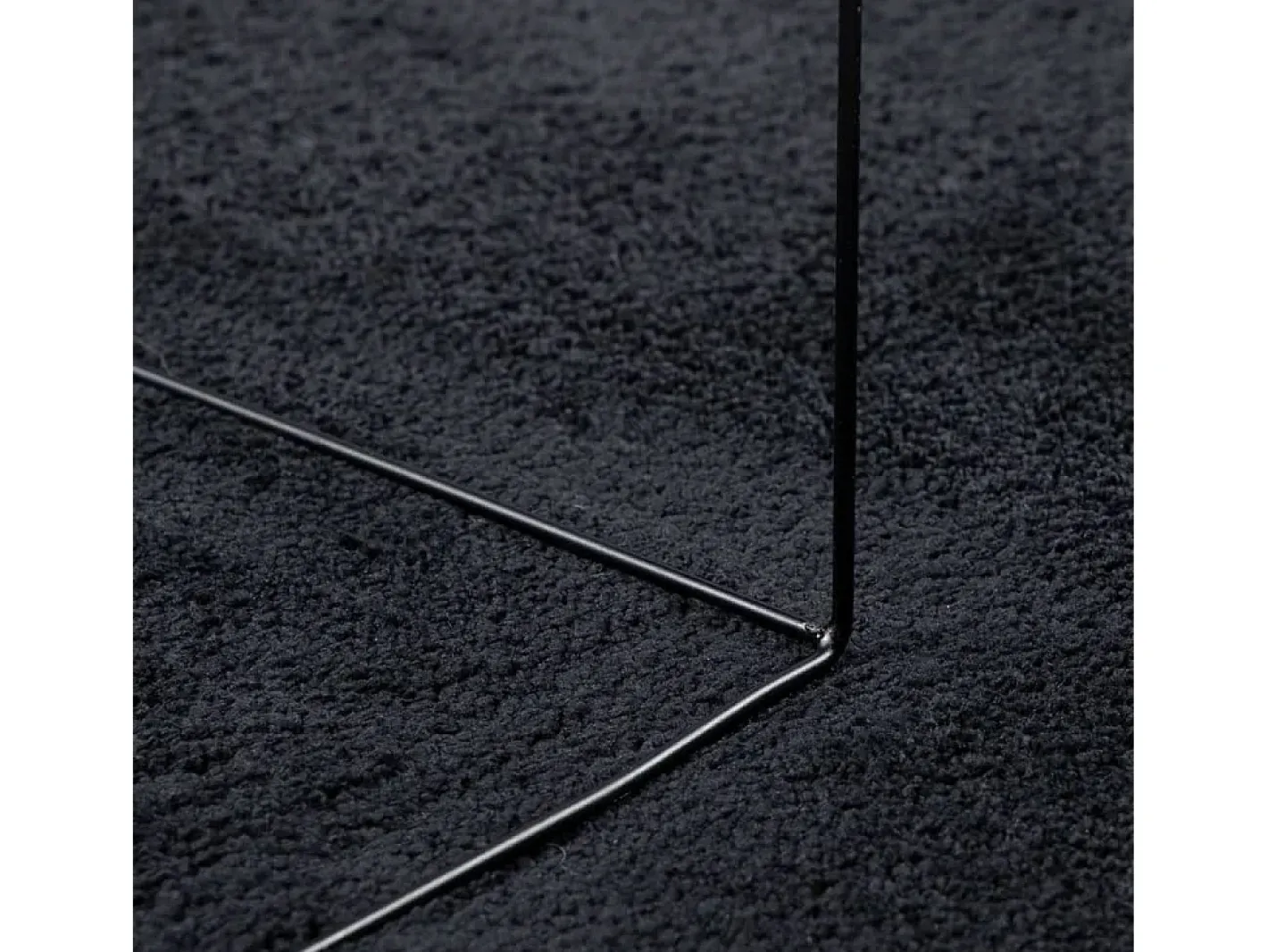 Alfombra de pelo corto OVIEDO negra Ø 120 cm Negro Best