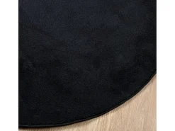 Alfombra de pelo corto OVIEDO negra Ø 120 cm Negro Best