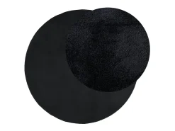 Alfombra de pelo corto OVIEDO negra Ø 160 cm Negro Sale