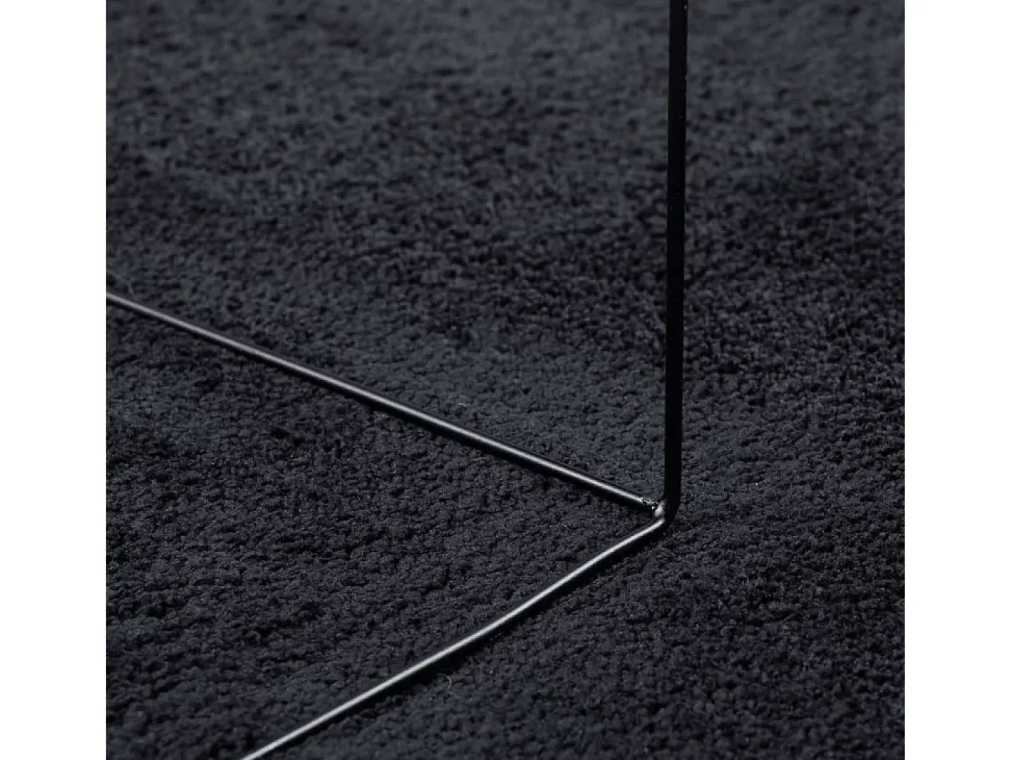 Alfombra de pelo corto OVIEDO negra Ø 160 cm Negro Sale