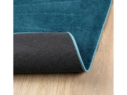 Alfombra de pelo corto OVIEDO turquesa 120x120 cm Azul Discount