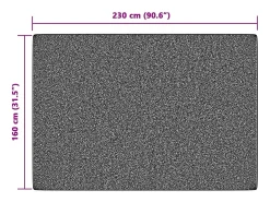 Best Alfombra de pelo corto para interior y exterior, 160 x 230 cm, antideslizante. Marru00f3n