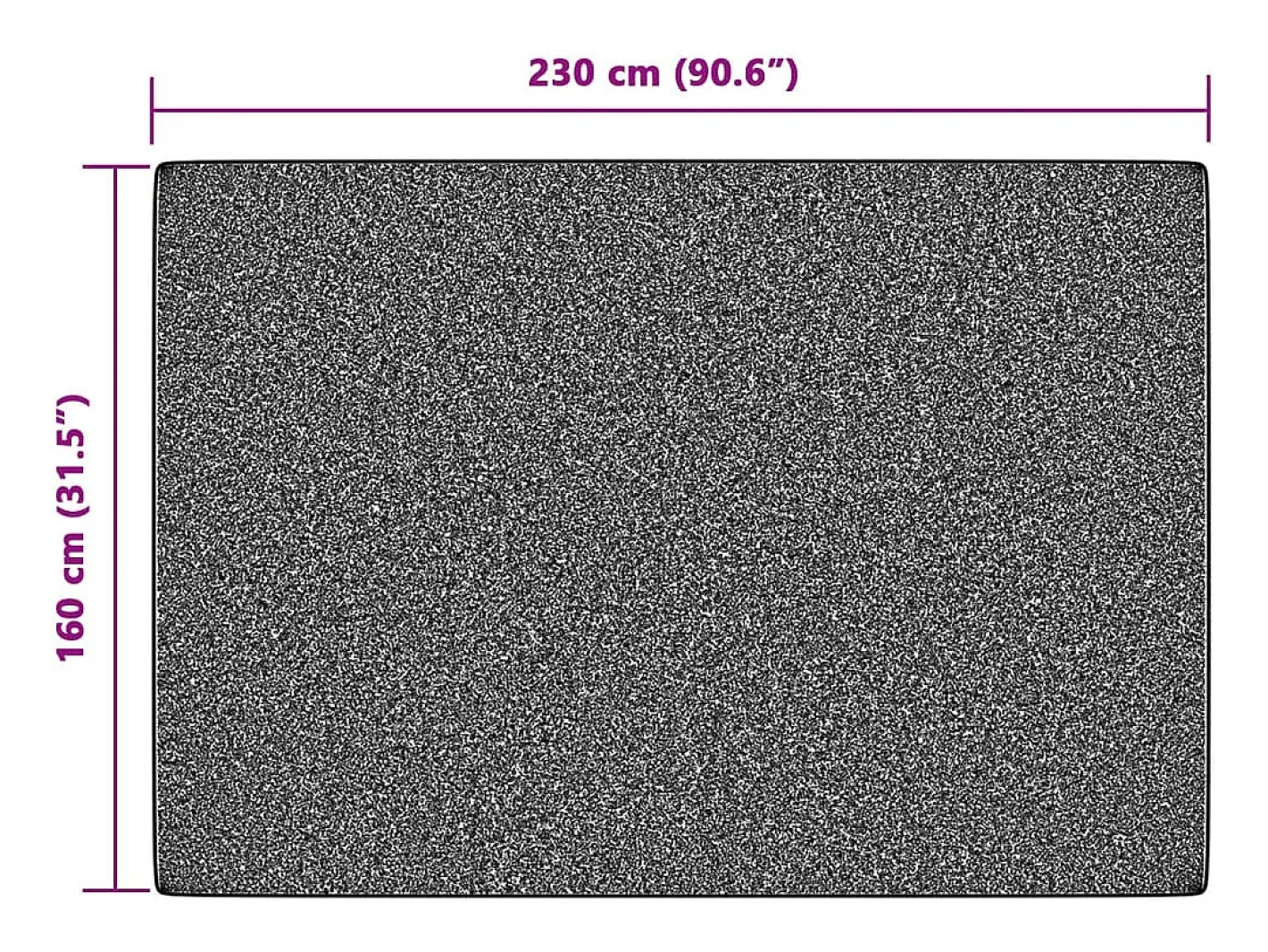 Best Alfombra de pelo corto para interior y exterior, 160 x 230 cm, antideslizante. Marru00f3n