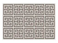 Best Alfombra de pelo corto para interior y exterior, 160 x 230 cm, antideslizante. Marru00f3n