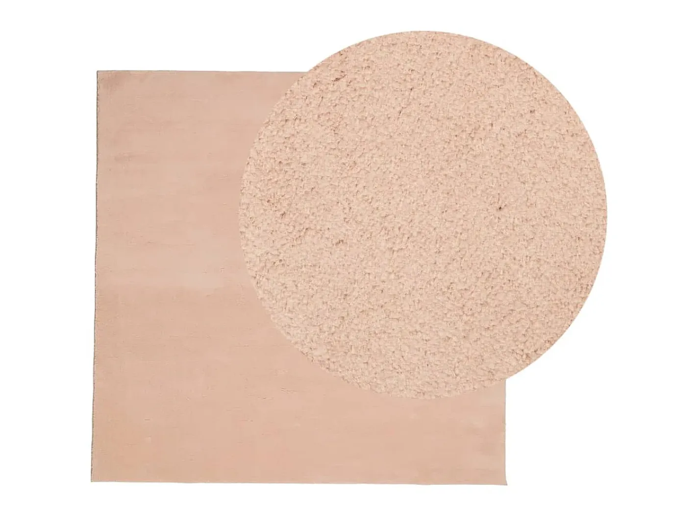 Alfombra De Salón-Alfombra de pelo corto suave lavable HUARTE do 160x160 cm ES17618 Rosa