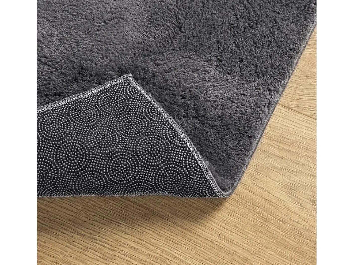 Outlet Alfombra de pelo corto suave lavable HUARTE antracita 240x340cm ES22369 Gris antracita