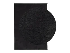Alfombra De Salón-Alfombra de pelo corto suave lavable HUARTE 200x280 cm ES54810 Negro