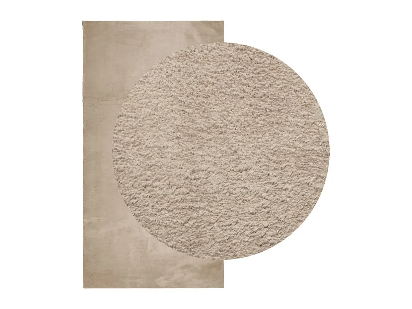 Online Alfombra de pelo corto suave lavable HUARTE arena 60x110 cm ES70871 Marru00f3n