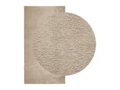 Alfombra de pelo corto suave lavable HUARTE arena 80x150 cm ES71846 Marru00f3n New