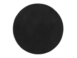 Alfombra De Salón|Alfombra Redonda-Alfombra de pelo corto suave lavable HUARTE Ø 120 cm ES72705 Negro