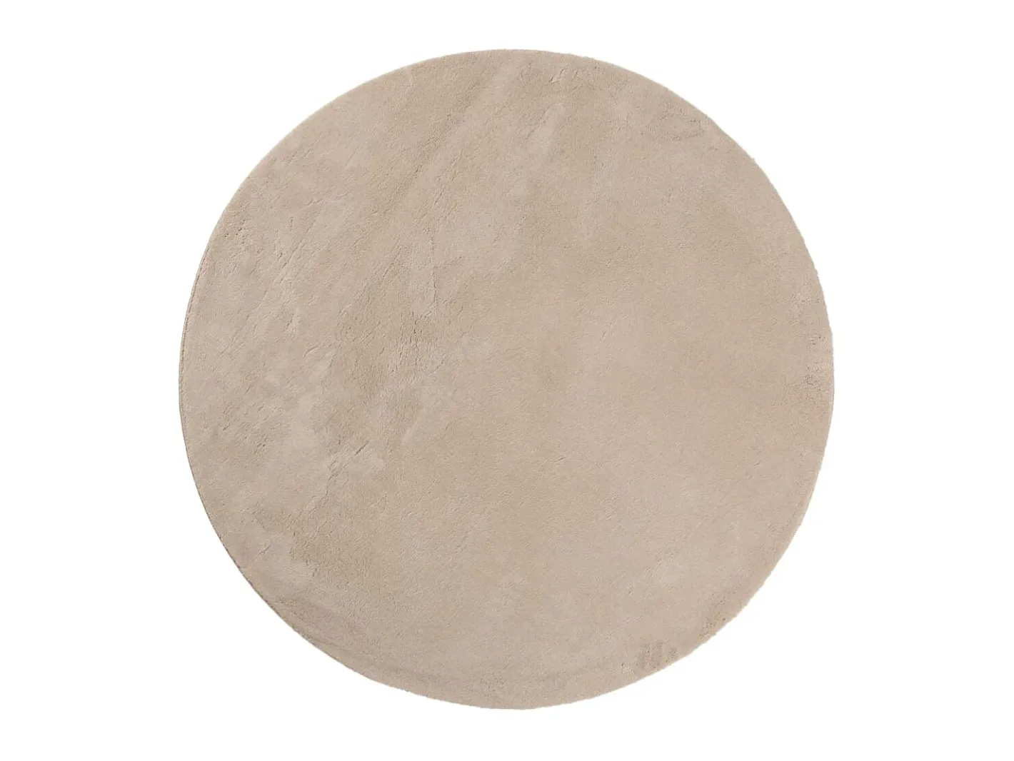 Alfombra de pelo corto suave lavable HUARTE arena Ø 100 cm ES47414 Marru00f3n Sale